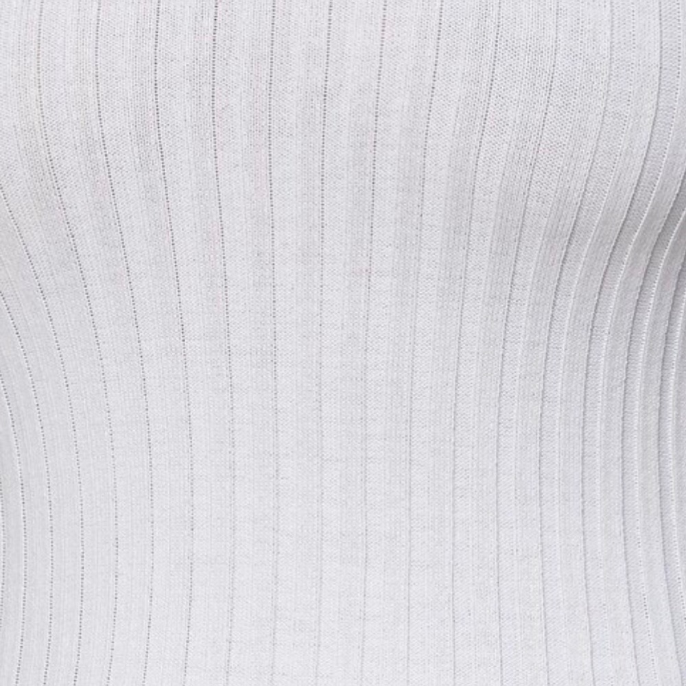PRICE FIRM Off White side slit bodycon midi dress - Picture 4 of 4